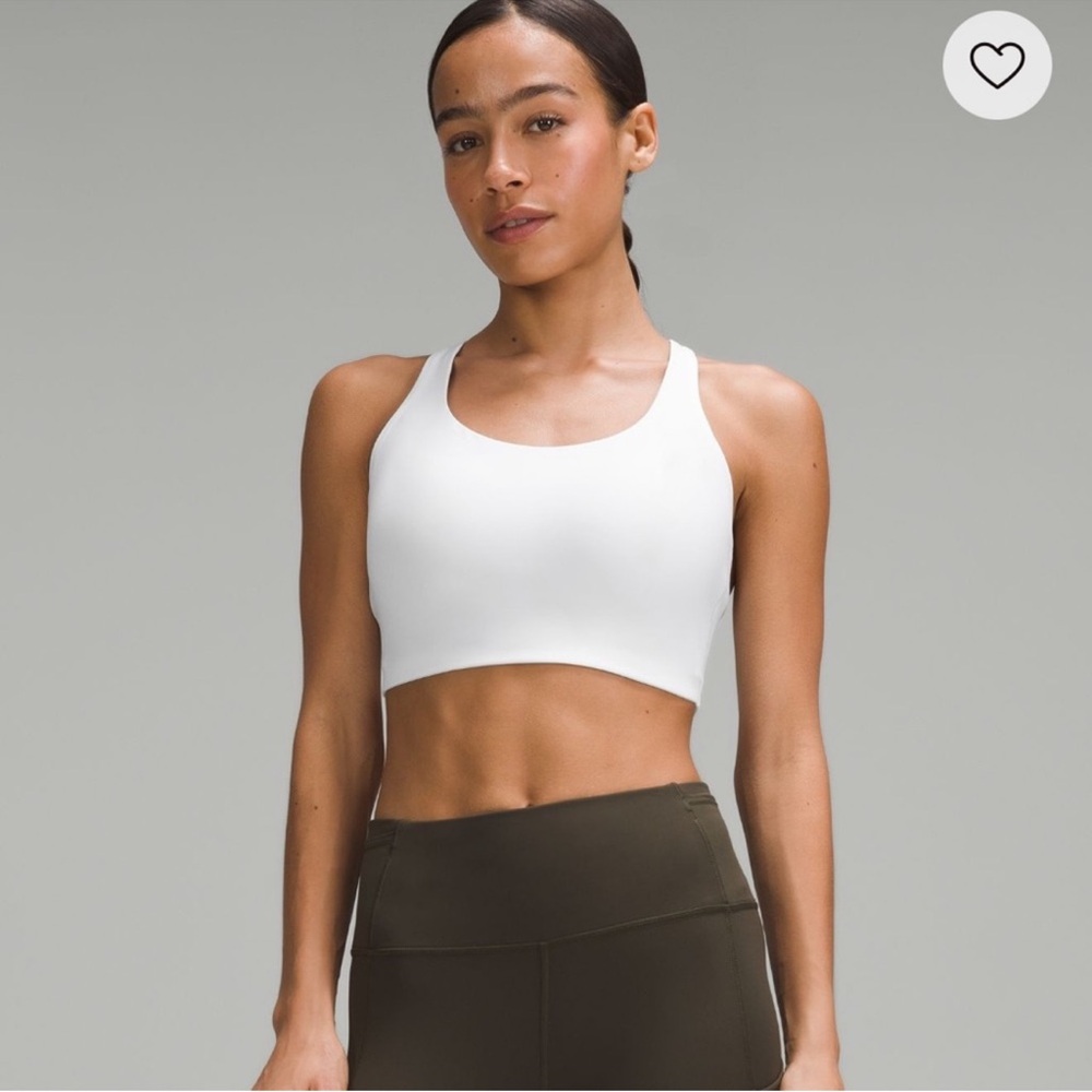 Like New Lululemon Energy Bra High Support- White, Size 34C